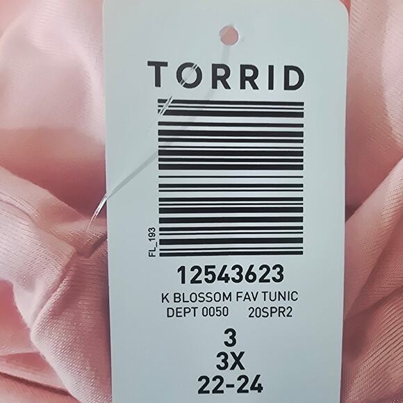 Torrid Super Soft Knits Peach Blossom Tunic Women's Top 3 - 3X NWT - Picture 6 of 6